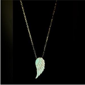 NWT Swarovski Angel Wing Crystals Gold Wash Wing Necklace MARKED 925 SILVER